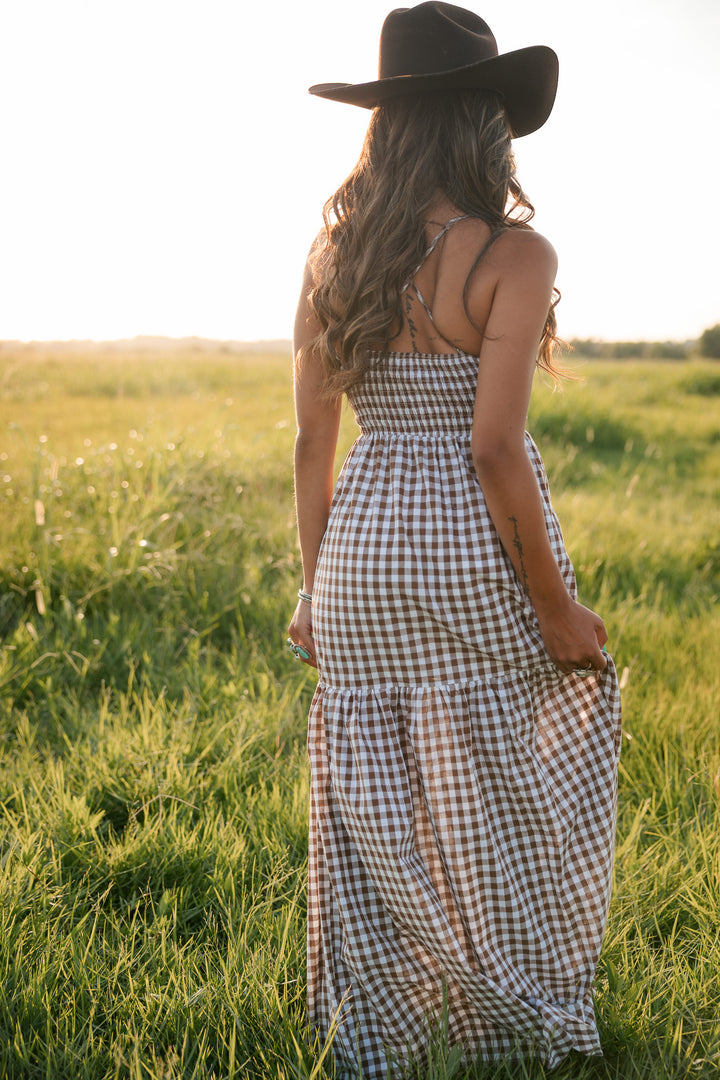 Saddlewood Gingham Maxi Dress