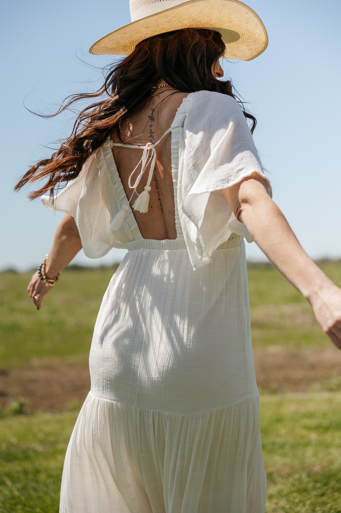 Ivory Flutter Sleeve Tiered Maxi Dress *PRE ORDER March 30th* The Wild J Ivory Flutter Sleeve Tiered Maxi Dress *PRE ORDER March 30th* The Wild J