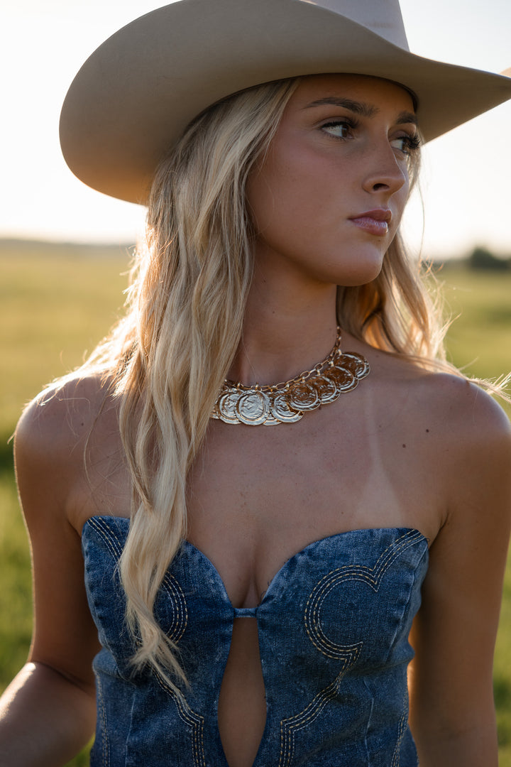Golden Hour Coin Necklace