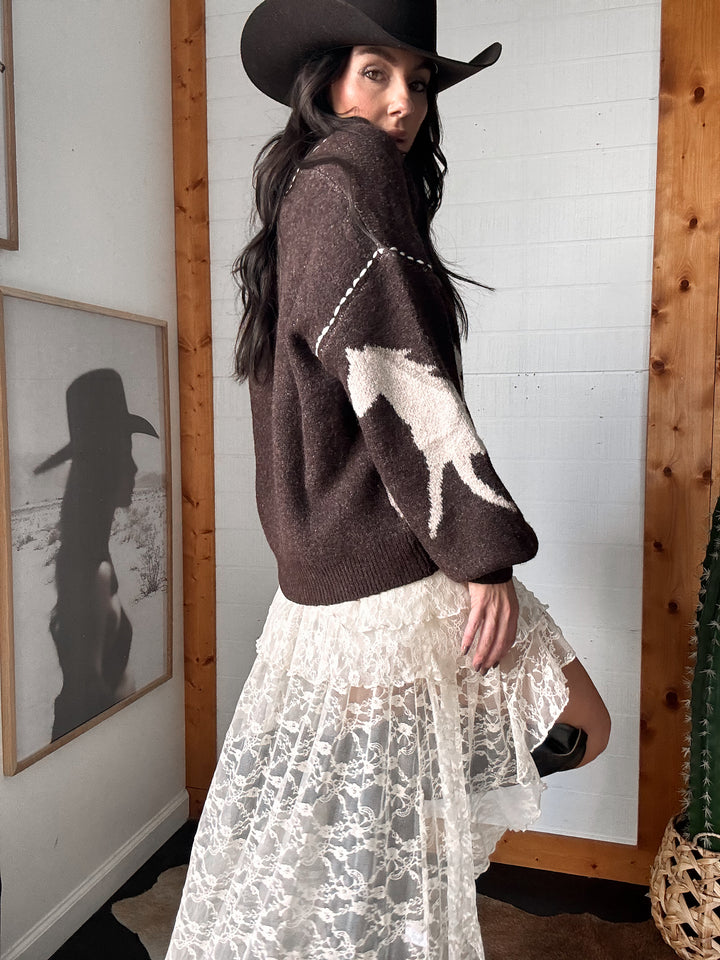 Cozy Horse Knit Cardigan PRE ORDER 8/10