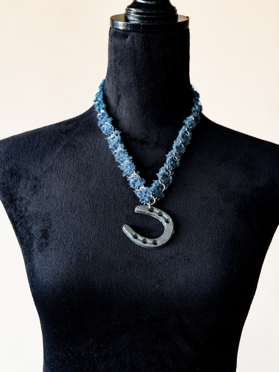 Denim Dreams Horseshoe Necklace