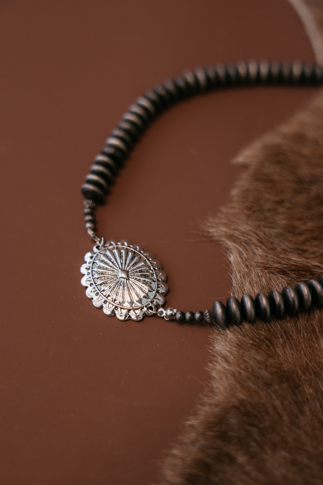 Concho & Disc Choker Necklace