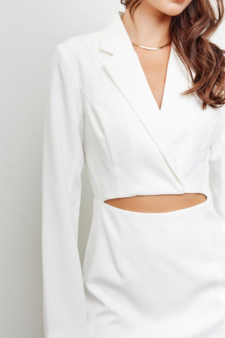 The Blazer Dress (WHITE)