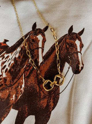 The Chained Horse Bit Necklace (GD)