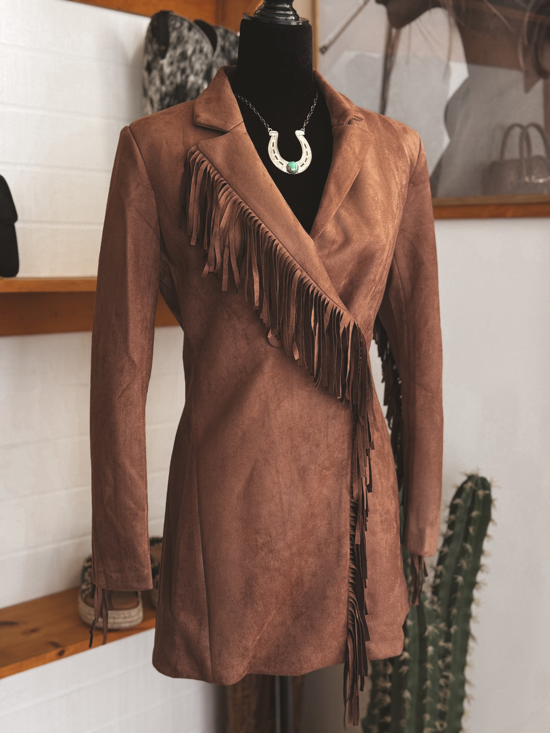 Fringed Suede Western Blazer