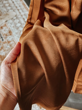 The Satin Palazzo Pants (Camel)