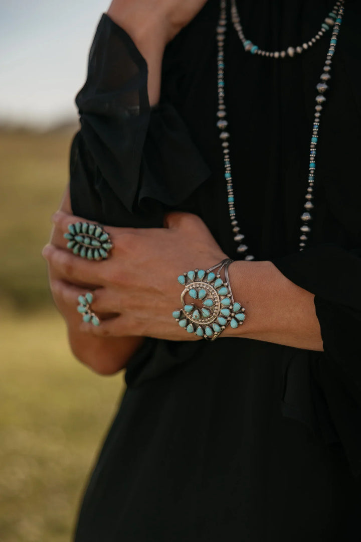 Authentic Kingman Turquoise Naja Cuff – By EJA