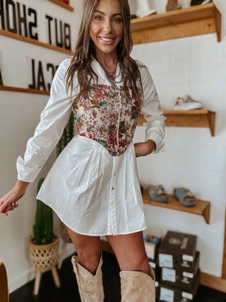 Lil’ White Shirt Dress