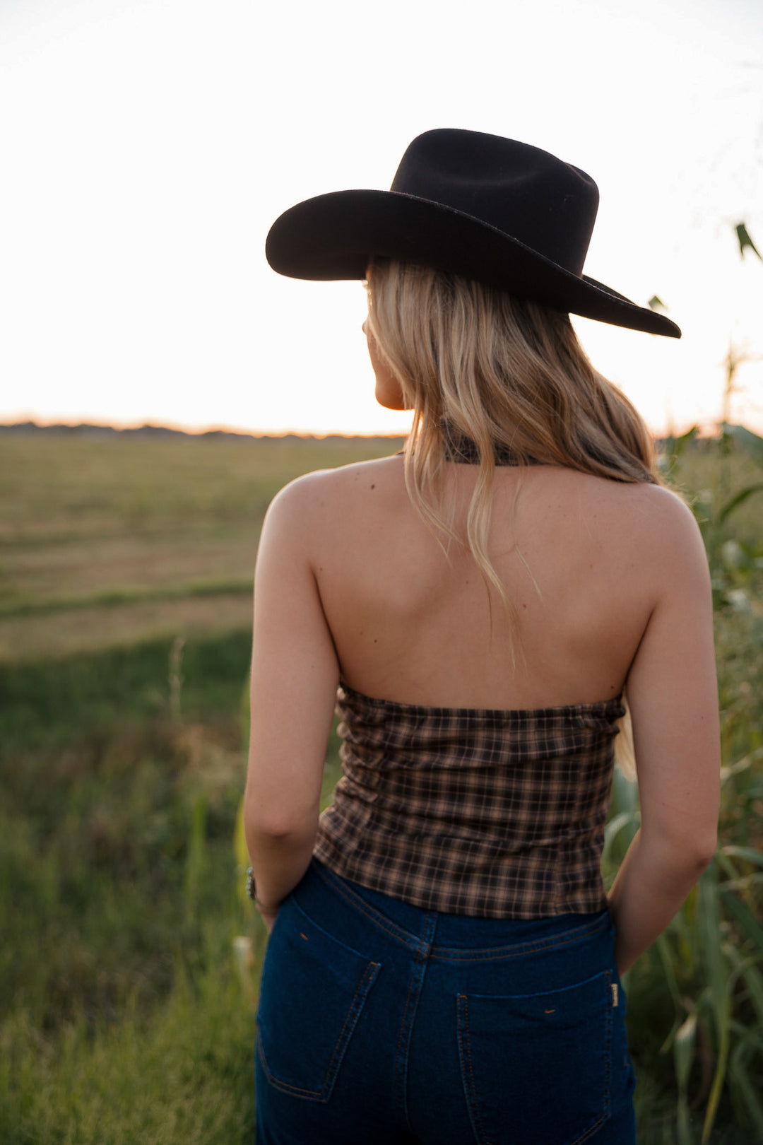 Prairie Plaid Halter Top