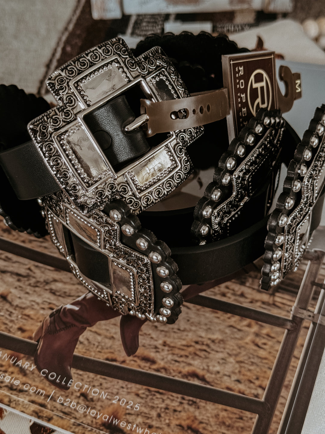 The Cross Concho Belt (BLK)