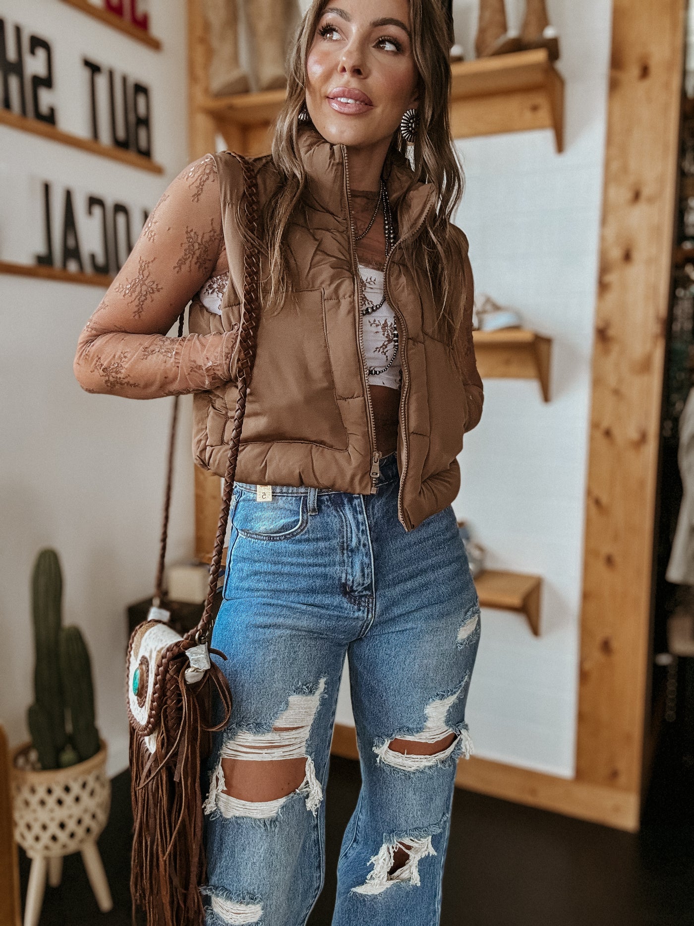 Cocoa Puffer Vest