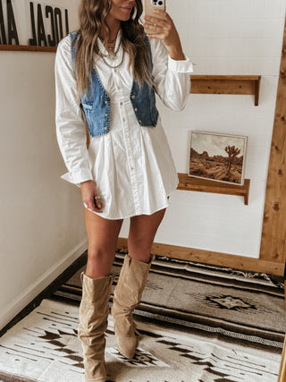 Lil’ White Shirt Dress