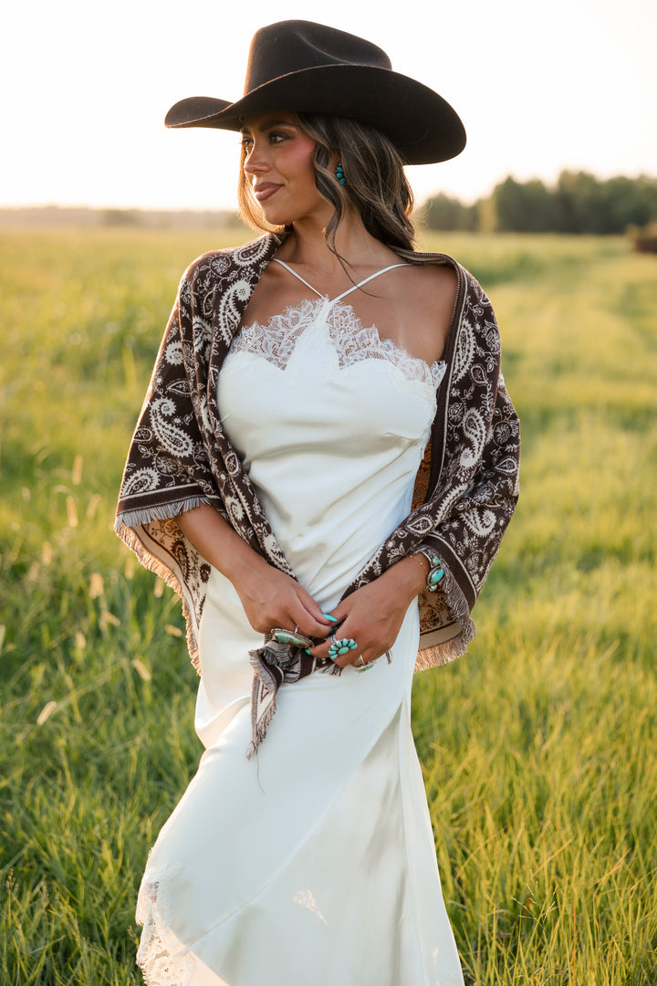Ranch Paisley Fringe Shawl