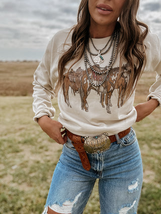 The Saddled Horses Sweatshirt