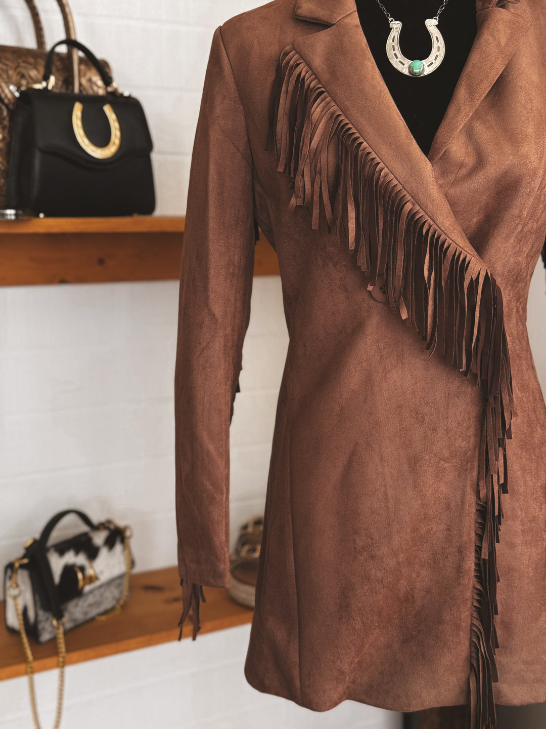 Fringed Suede Western Blazer