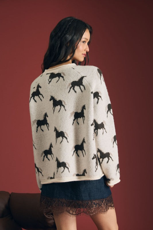 Ivory Horse Sweater PRE ORDER 9/1