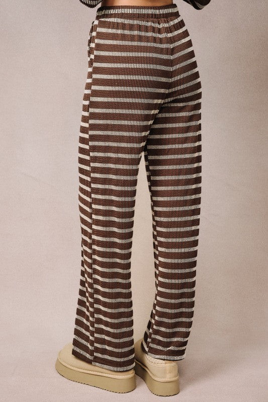 Brown Stripe Lounge Pants PRE ORDER 9/30