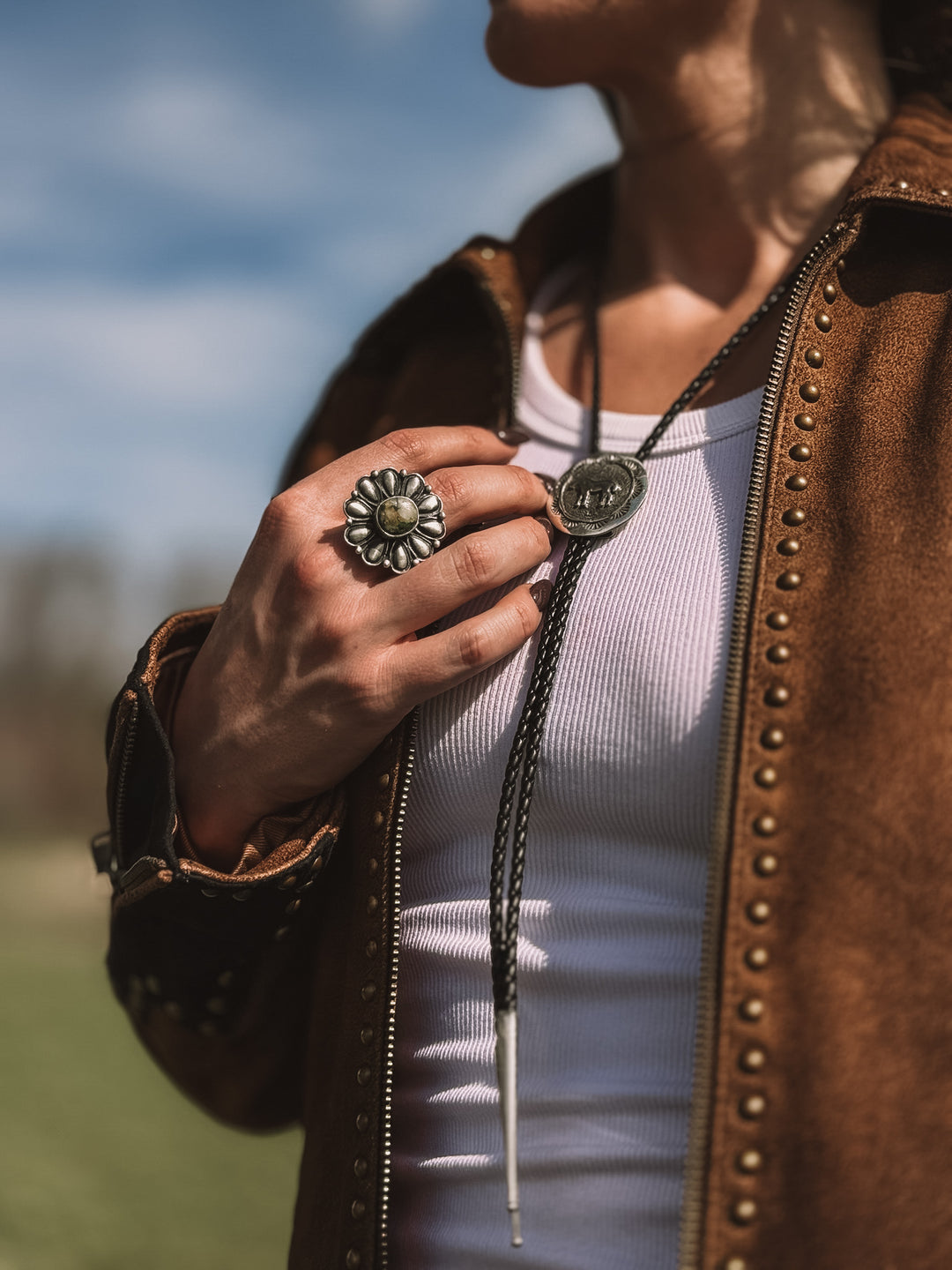 A jaqueta cravejada Scully