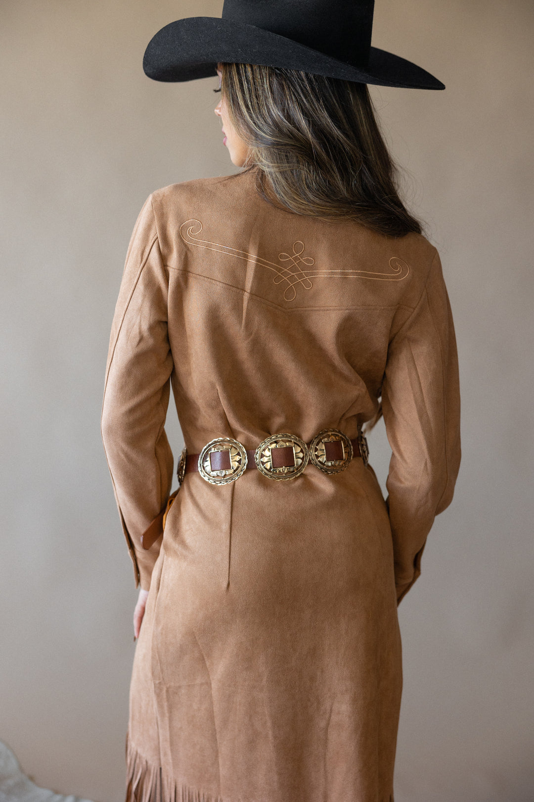 Sunflower Concho Link Belt – Cognac