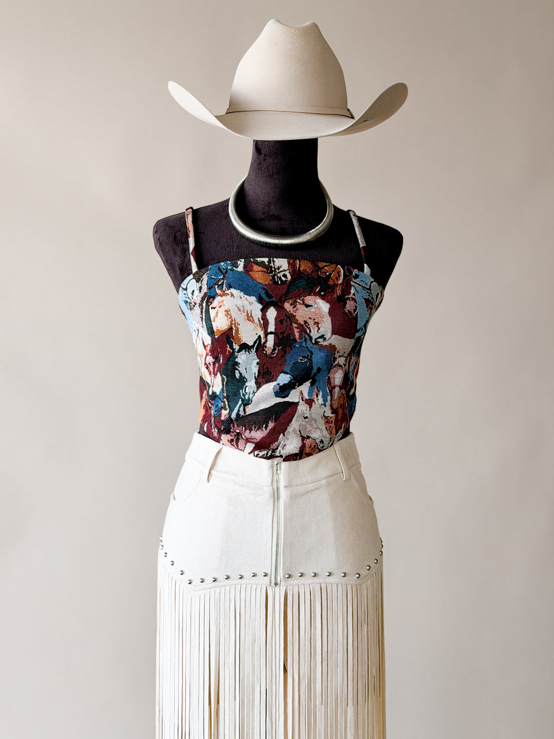 Woven Jacquard Horse Corset