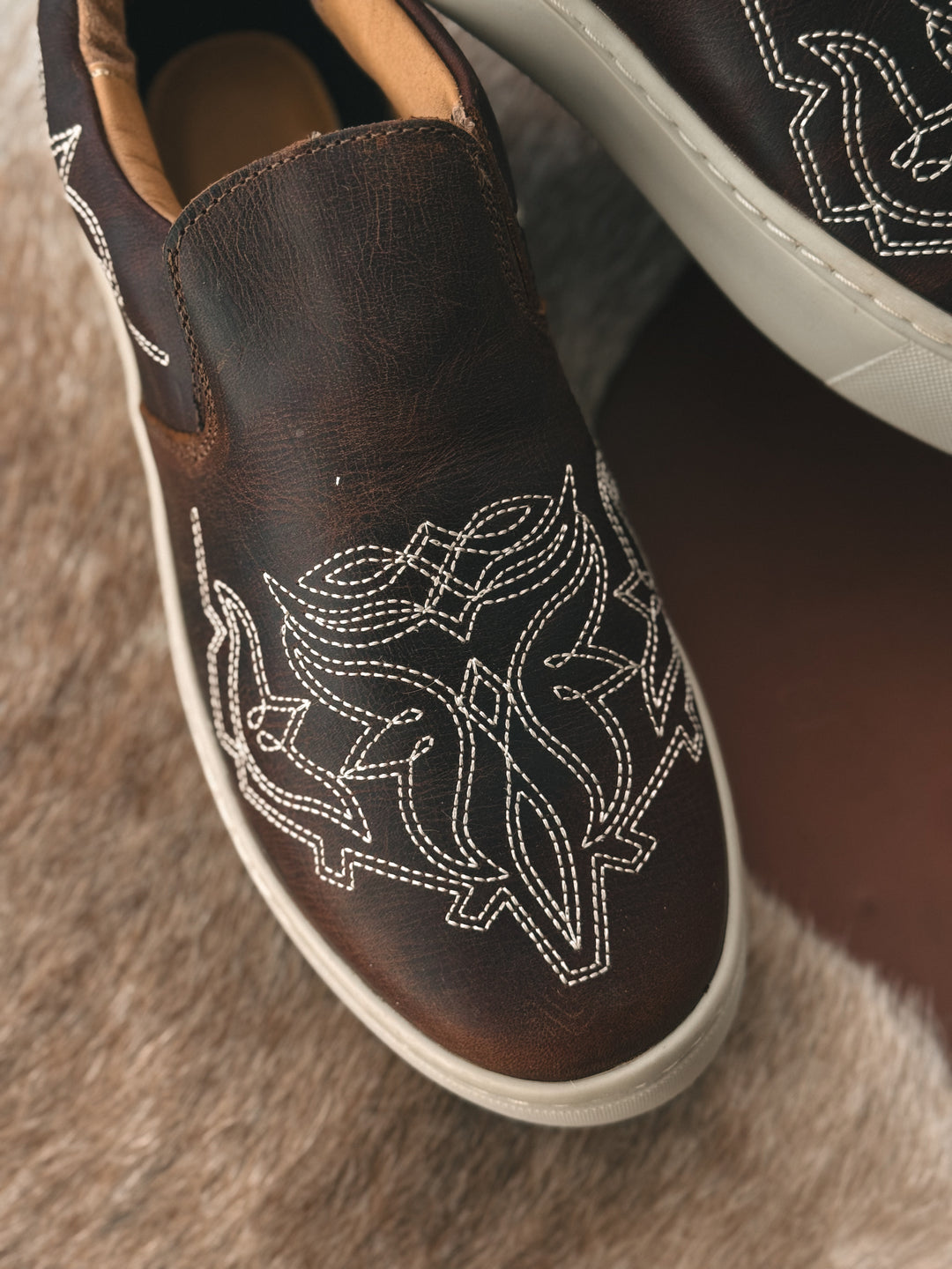 Montana Leather Slip- On Tennis