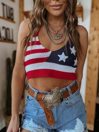 The ‘Merica Knit Halter Top (FINAL SALE)