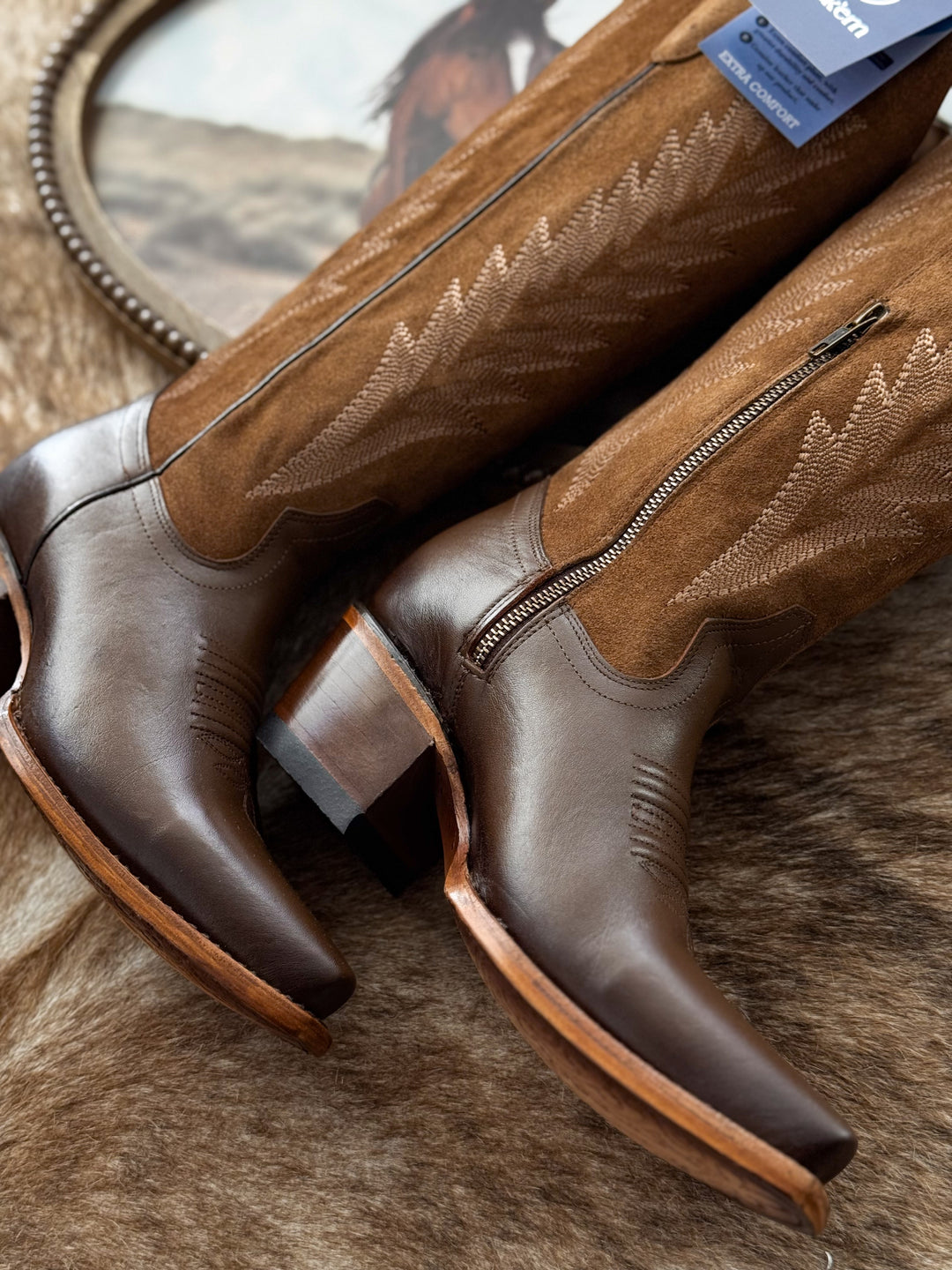 Brianna Tall Snip Toe Boot - Hazelnut