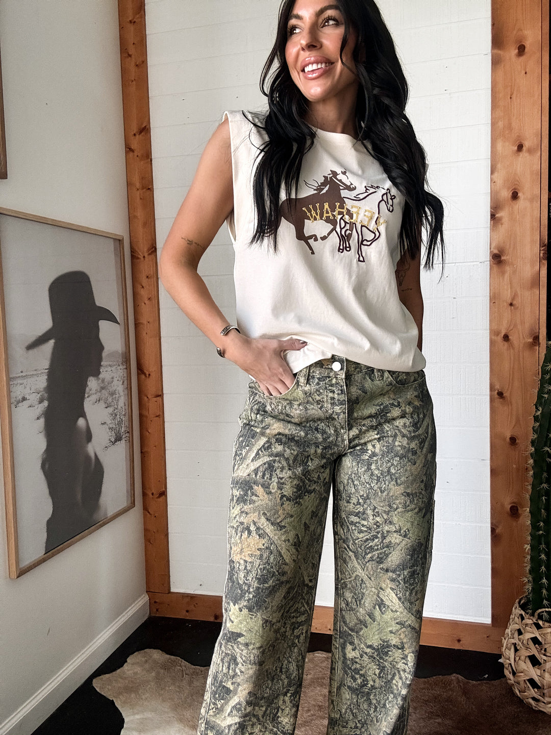 Yeehaw Western Graphic Box Tank