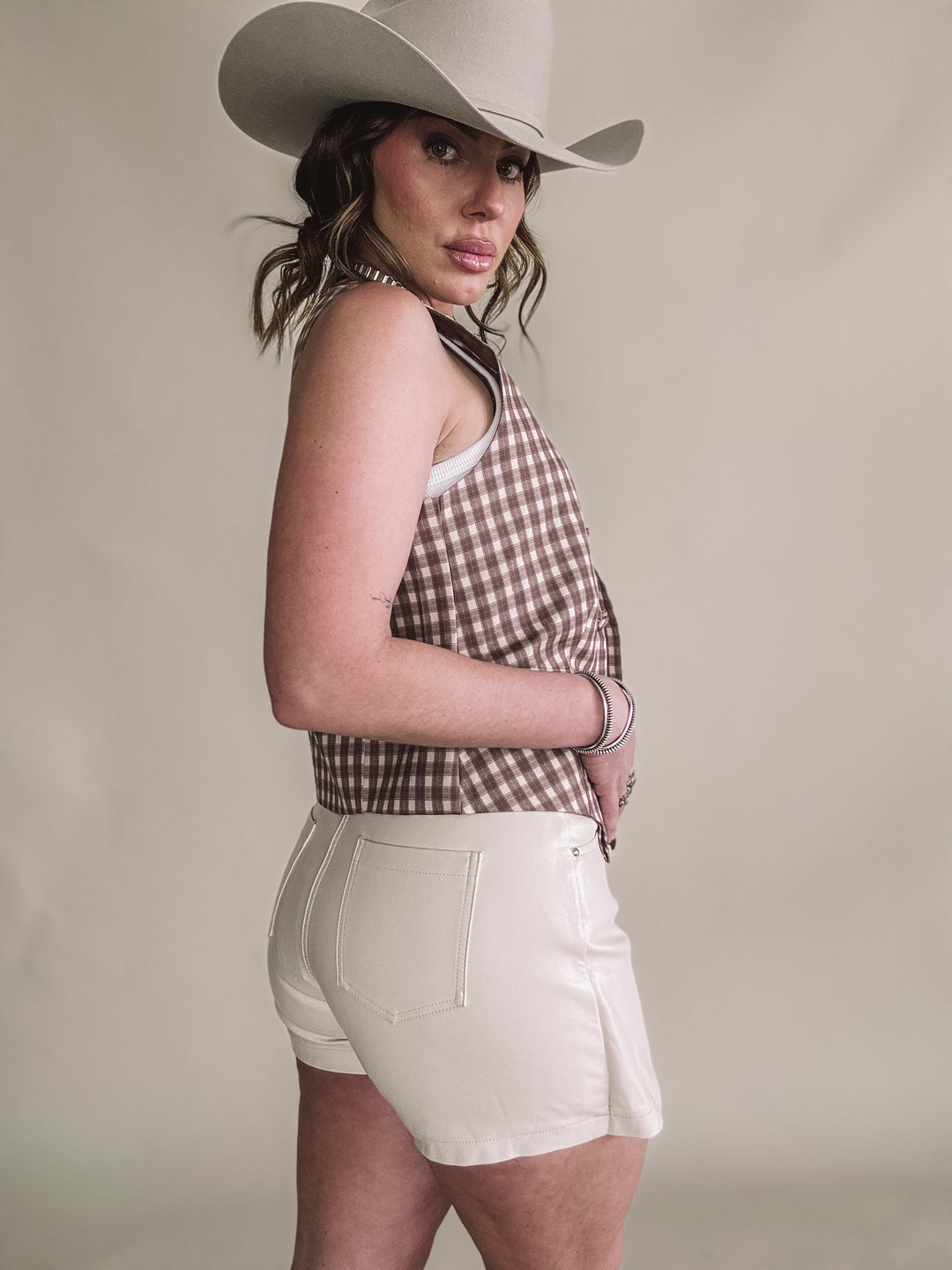 The Stud Skort ( Cream )