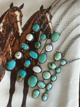 The Turquoise 5 Stone Lariat *READ DESCRIPTION*