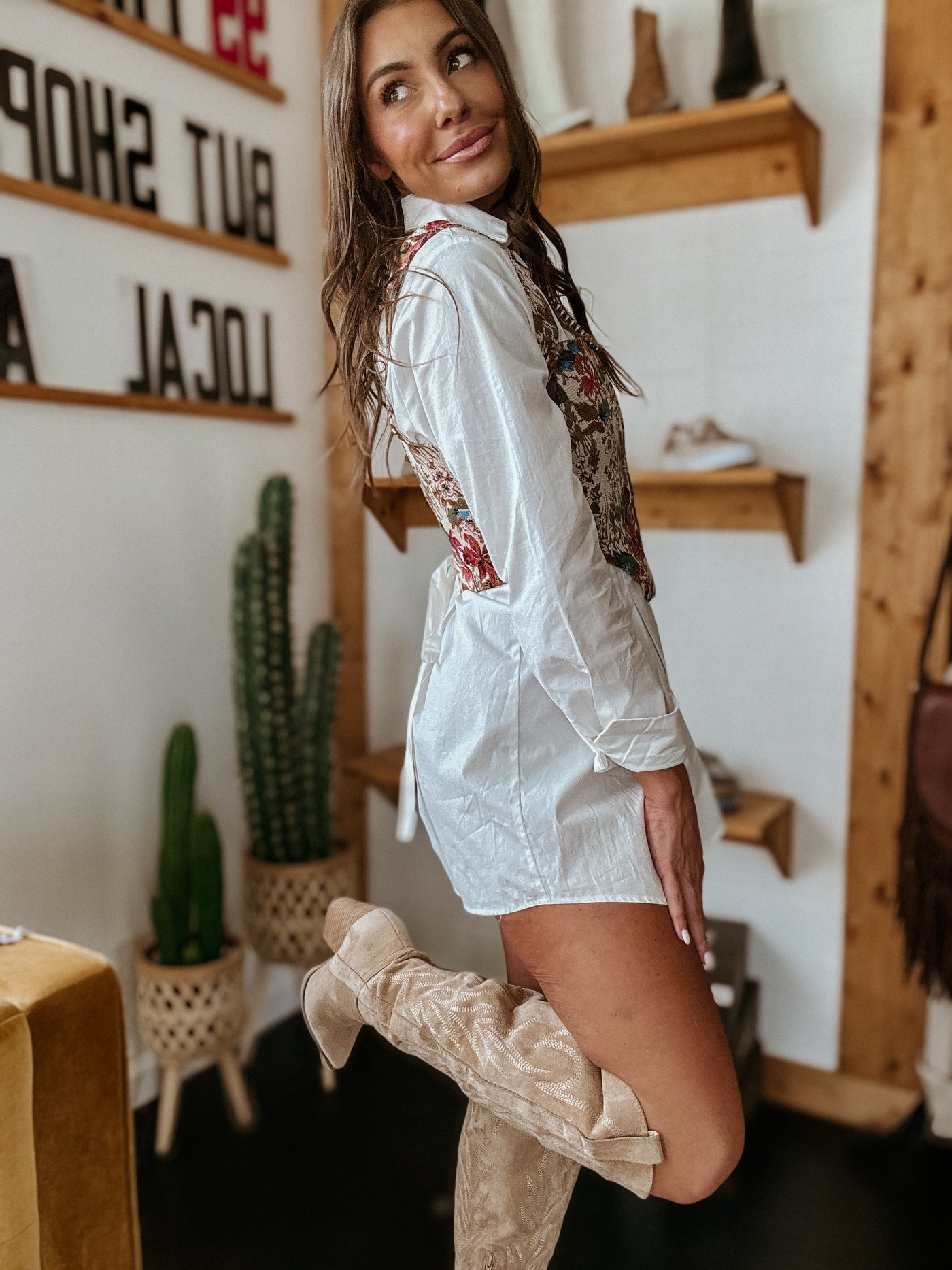 Vestido camisero blanco Lil'