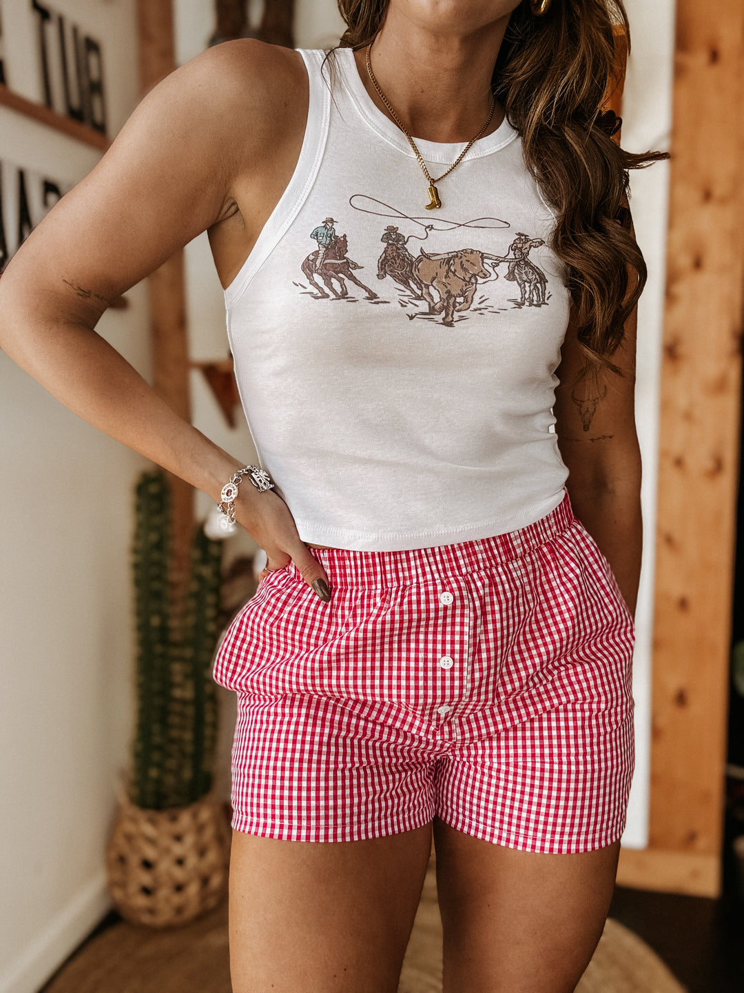 Cowboys Cropped Tank Top