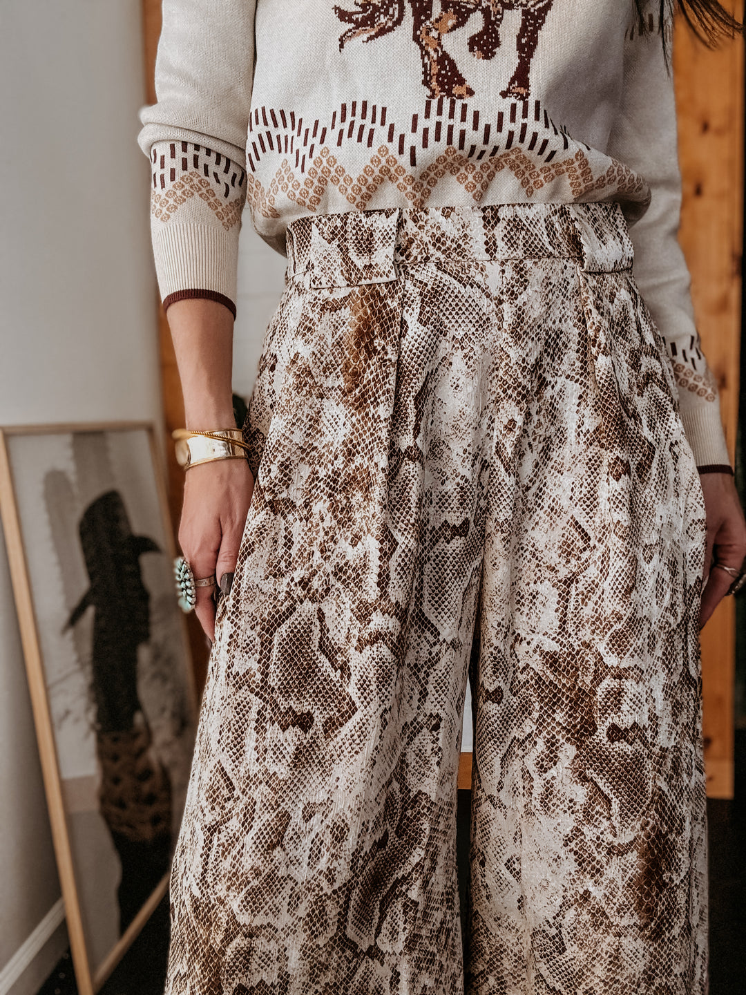 Python Print Wide Leg Pants