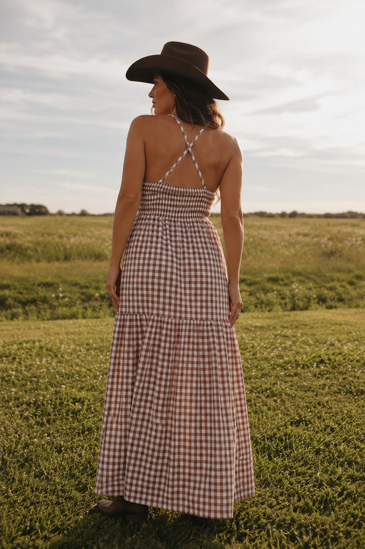 Saddlewood Gingham Maxi Dress