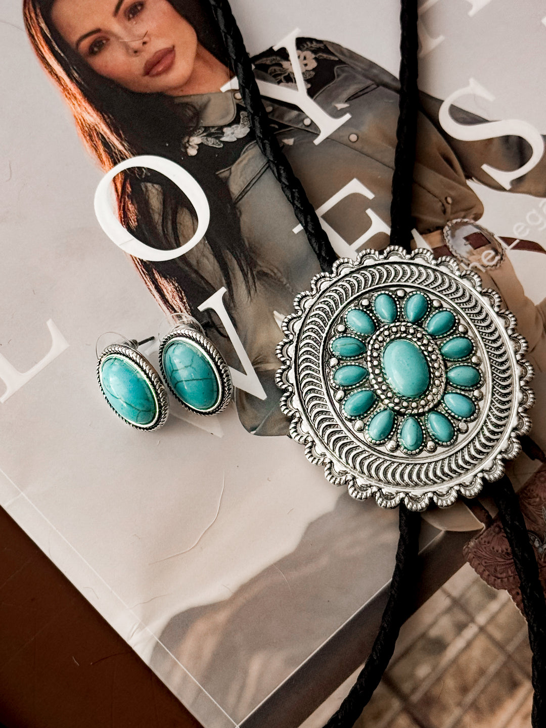 Turquoise Bloom Bolo Set