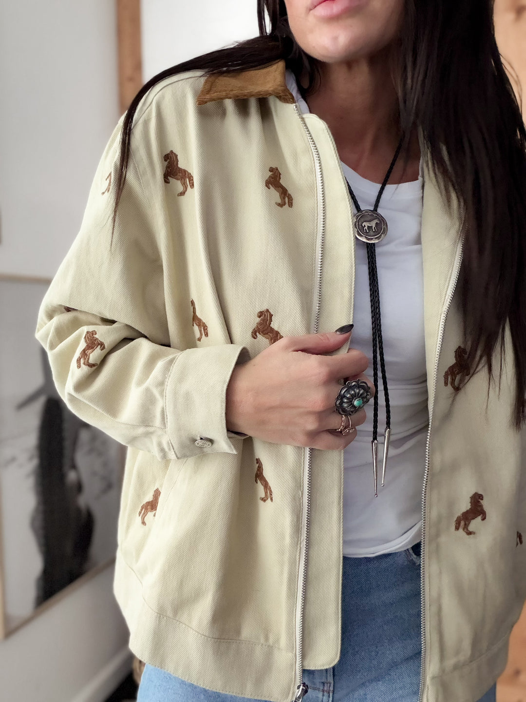 Embroidered Horse Barn Jacket