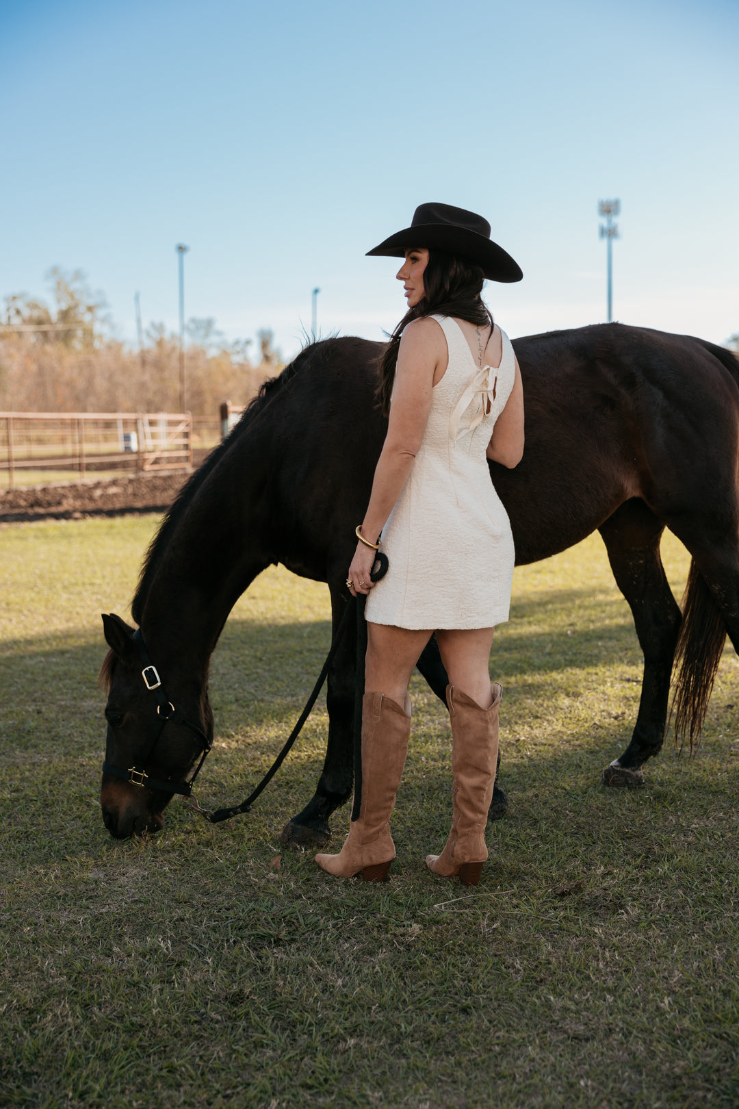 The Back Tie Mini Dress | Natural