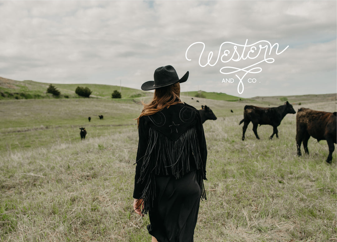 Cowgirl Retro Biker - Black