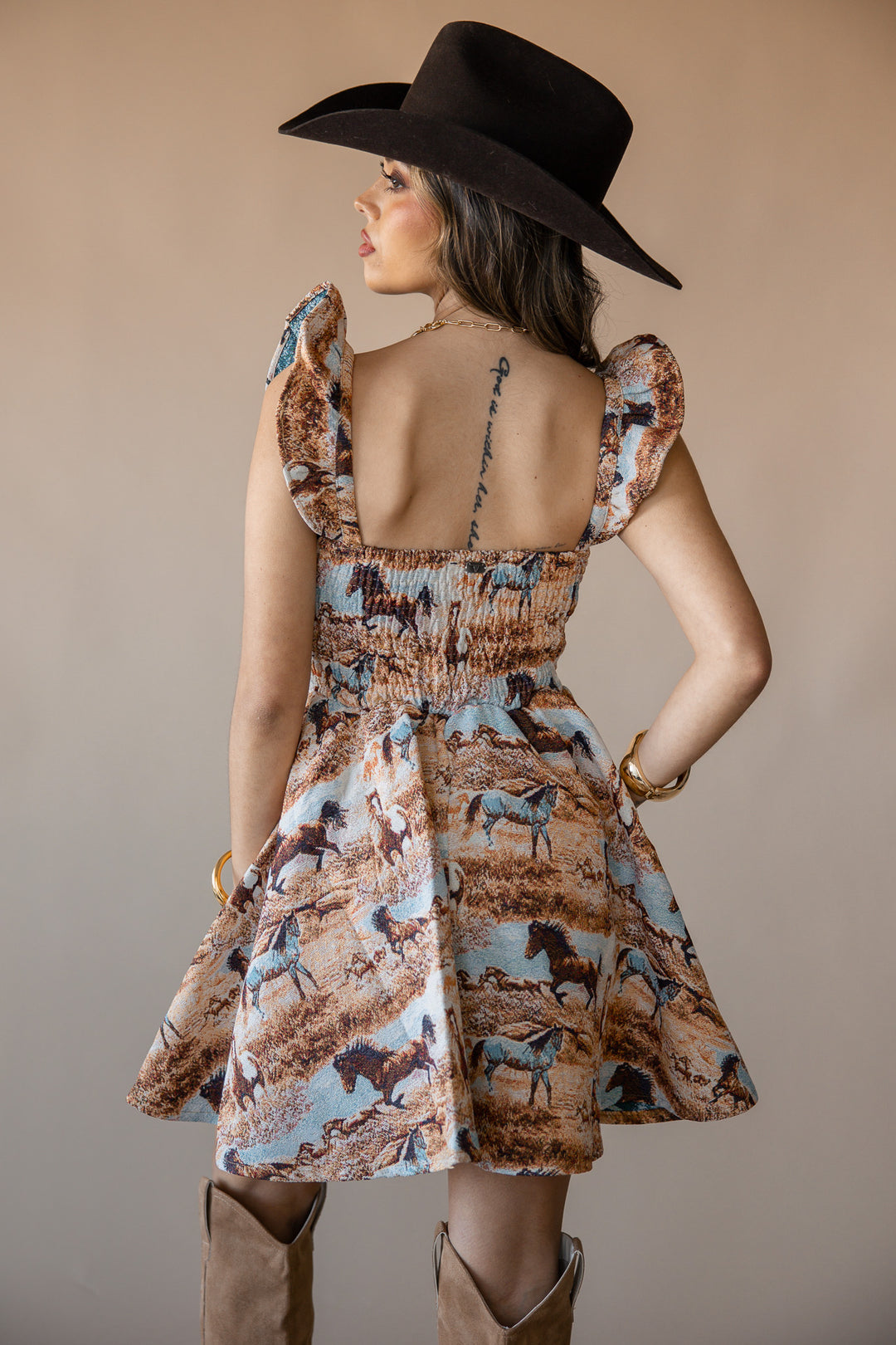 Running Horse Ruffle Dress