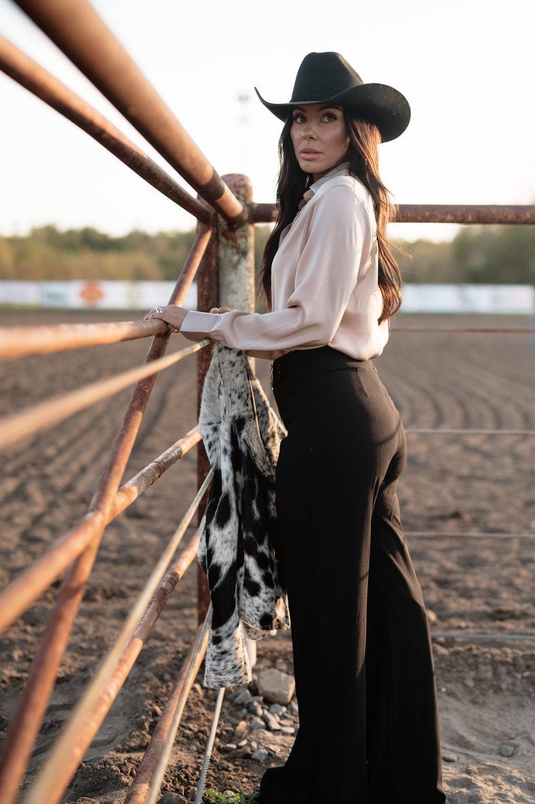 Snaffle Bit High Waist Trousers - Black