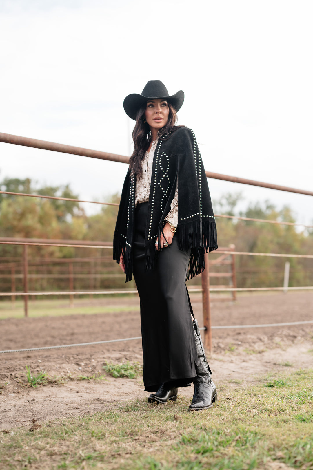 Black Satin Maxi Skirt