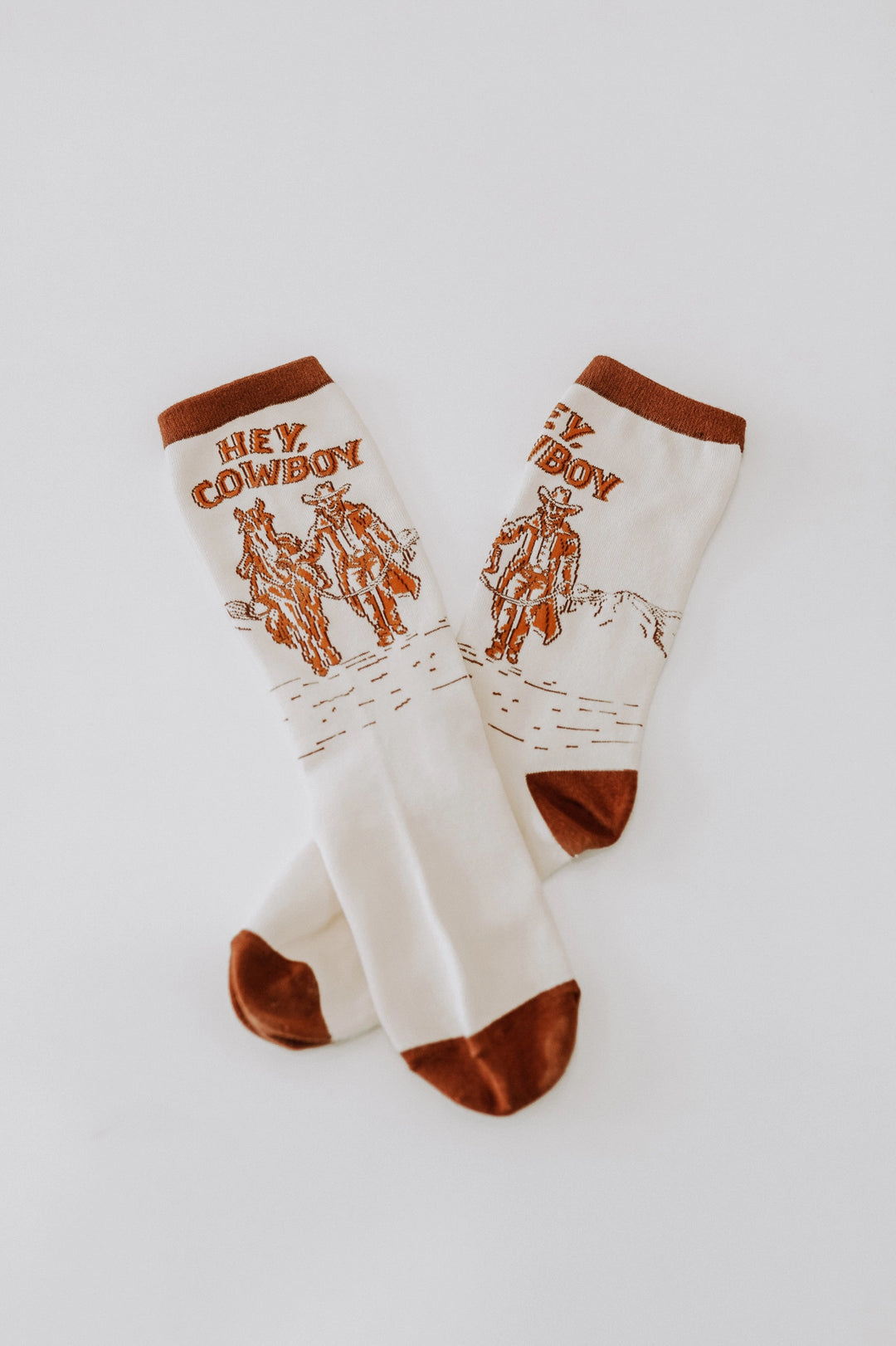 Hey Cowboy Western Graphic Socks