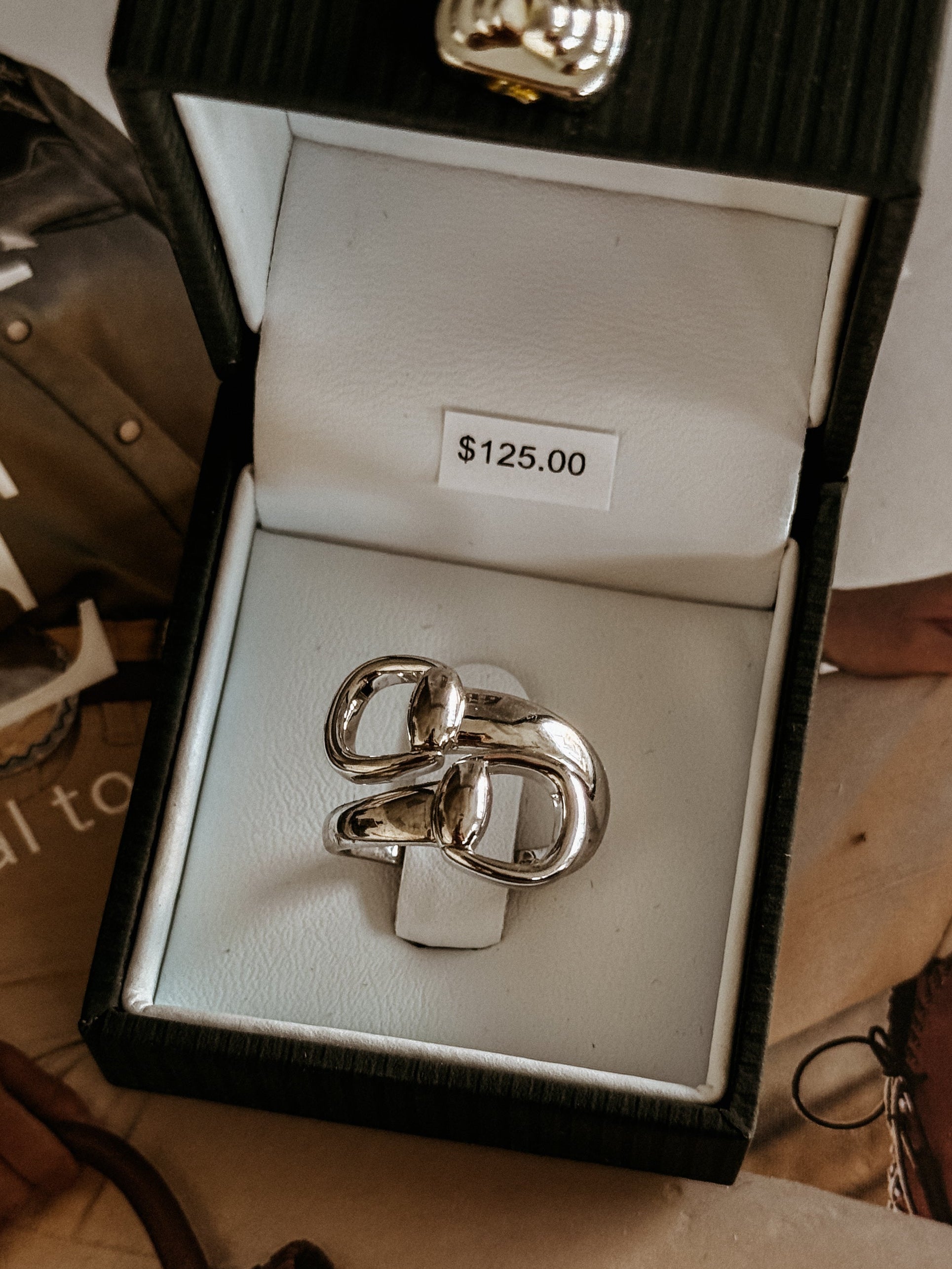 Kelly Herd sterling silver offset snaffle bit ring