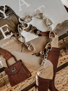 Equestrian-inspired English stirrup bracelet for women