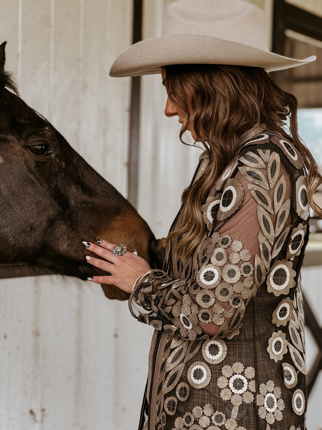 close-up of mesh cardigan