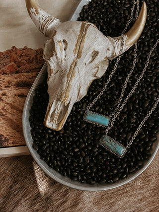 Western Turquoise Bar Necklace