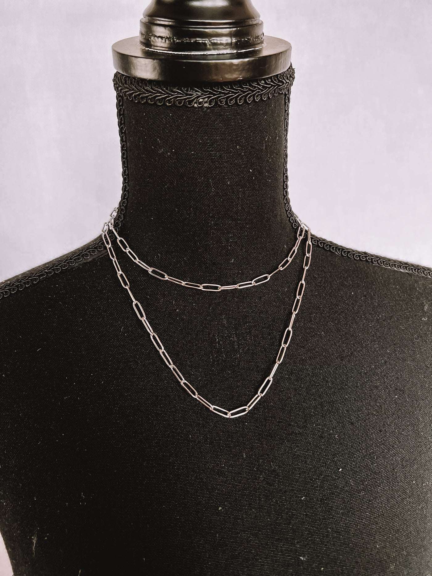 Layered Paperclip Chain Necklace