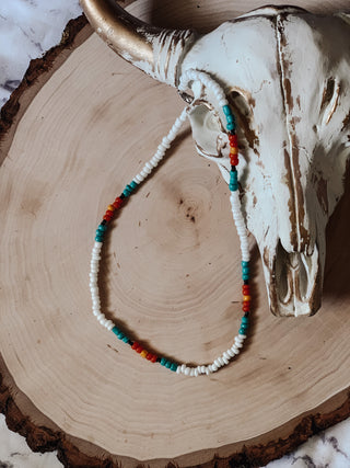 White Seed Bead Choker *HANDMADE*