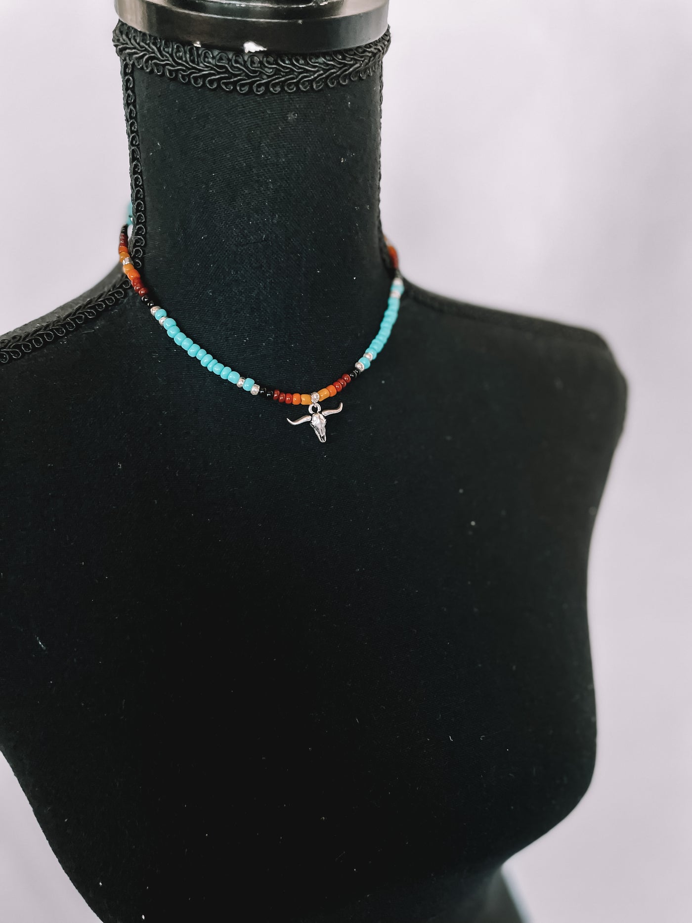 Spiked Sunset Charm Necklace