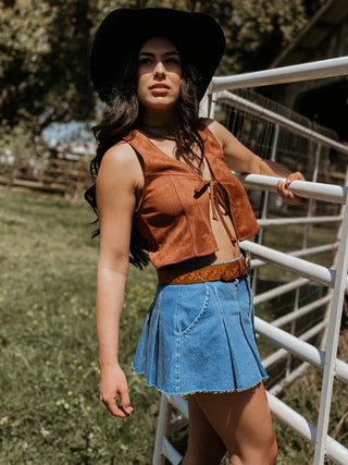 Falda bonita del parque de remolques